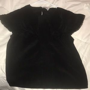 Like new black Red Valentino ruffle top.
